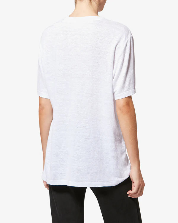 Zewel T-shirt in White/Light Gold