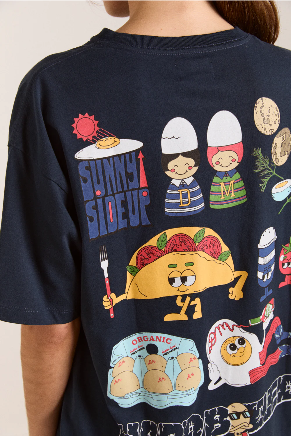All Day Breakfast Tee in Navy