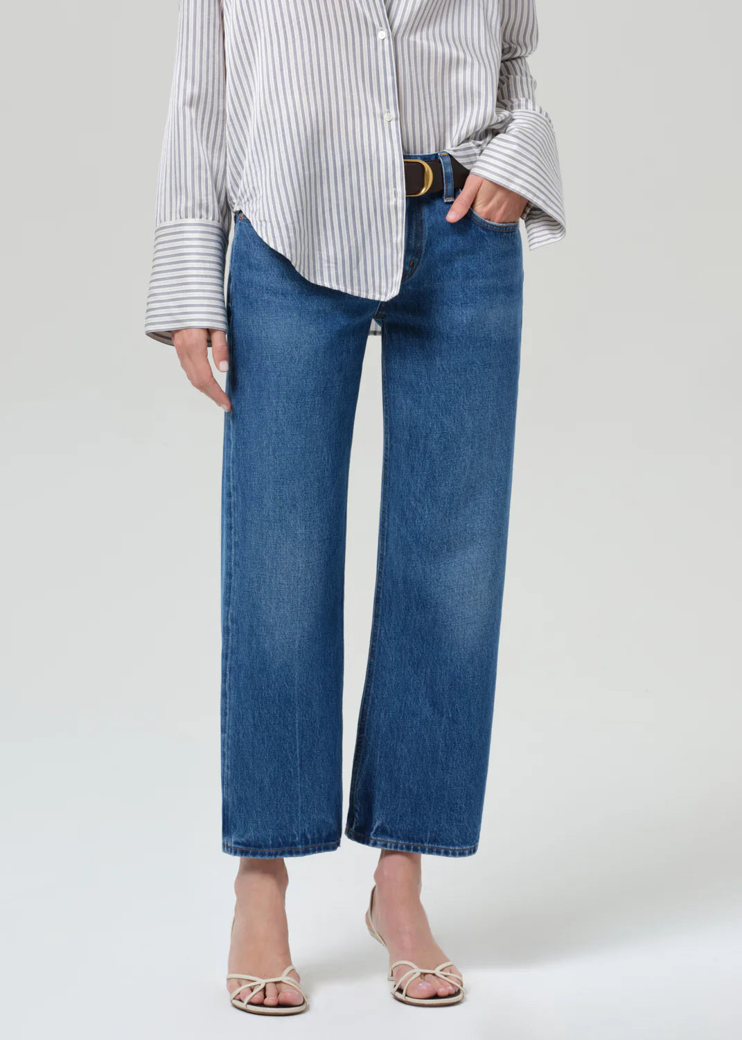 Faye Vintage Straight Jean in Azure Blue