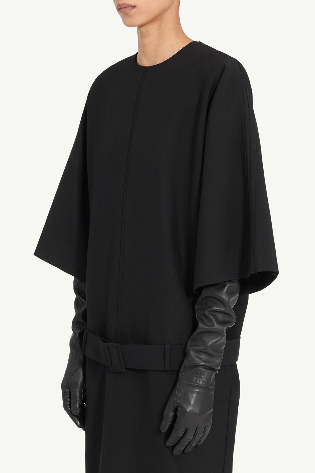 Wool Midi Dress in Black