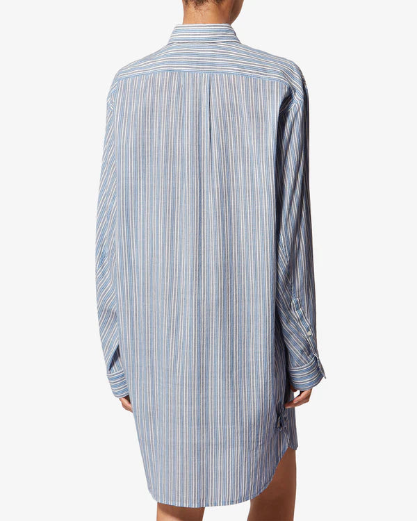 Laurane Dress in Blue Stripes