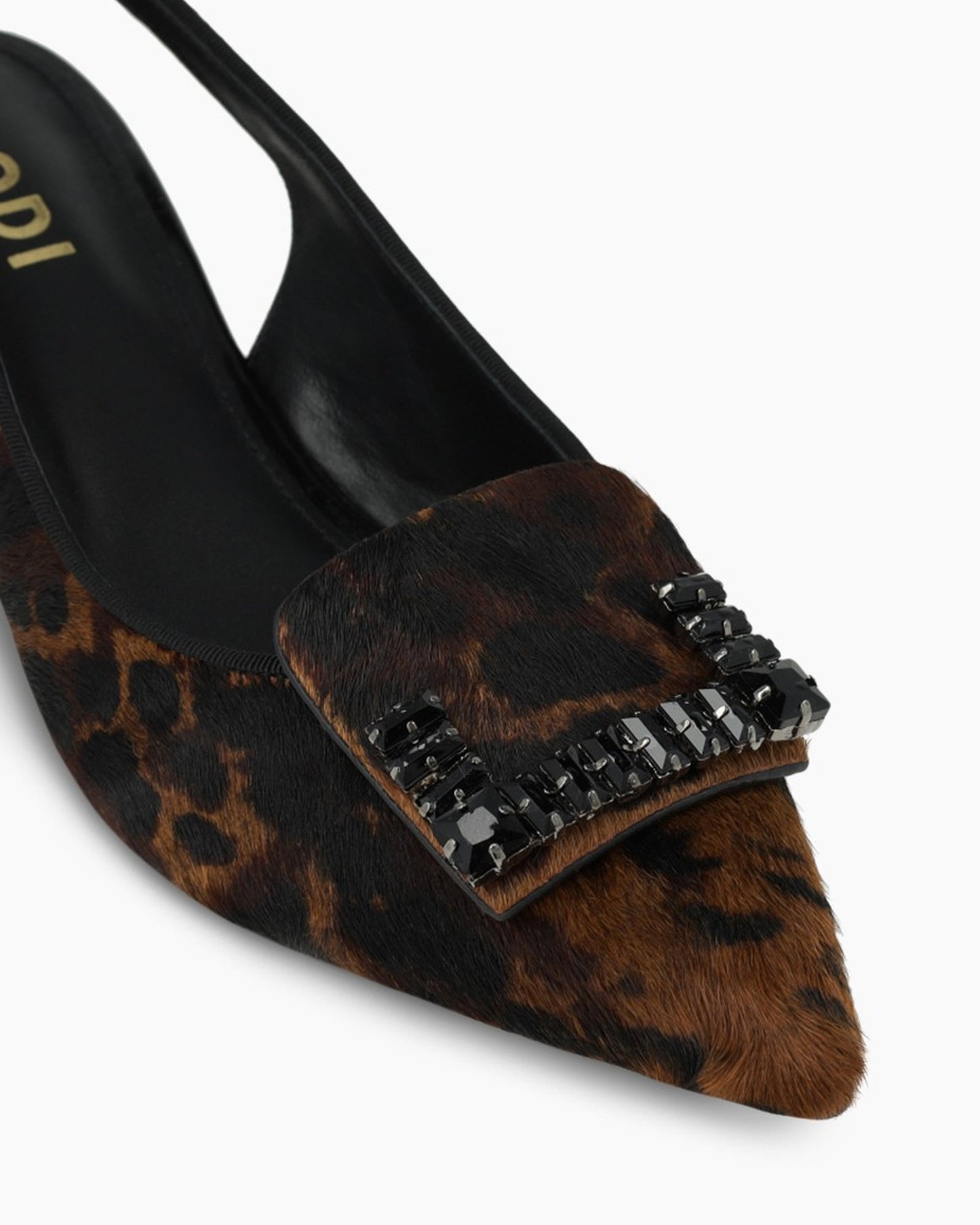 Rinola Slingback in Pony Leopard