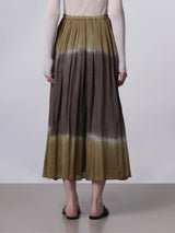 Plisse Midi Skirt in Khaki