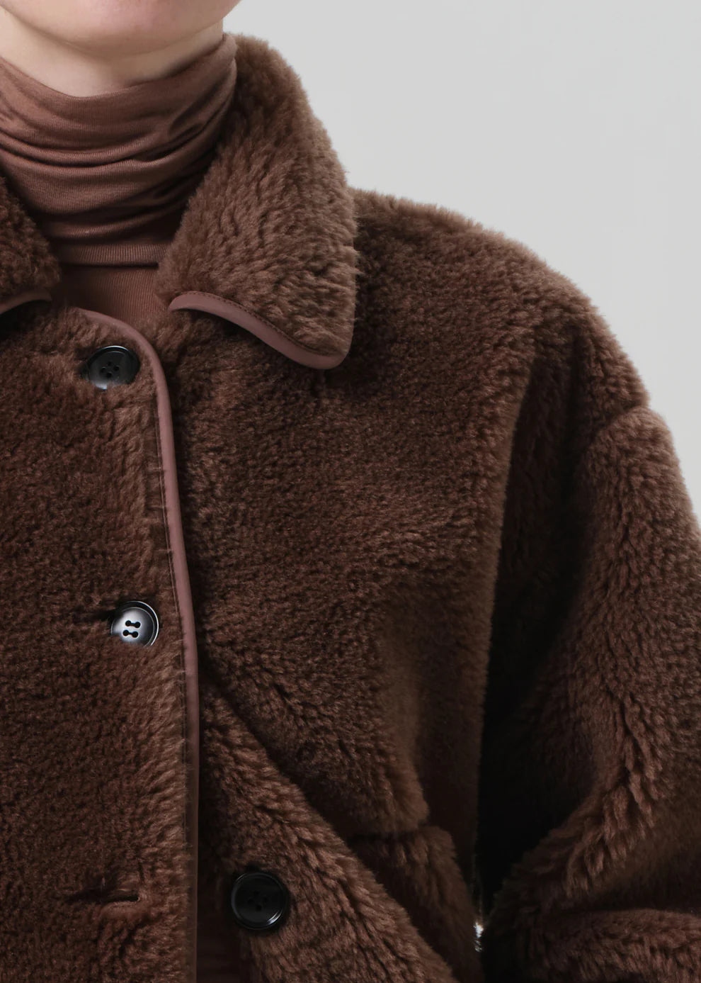 Astrid Sherpa Jacket in Warm Tan