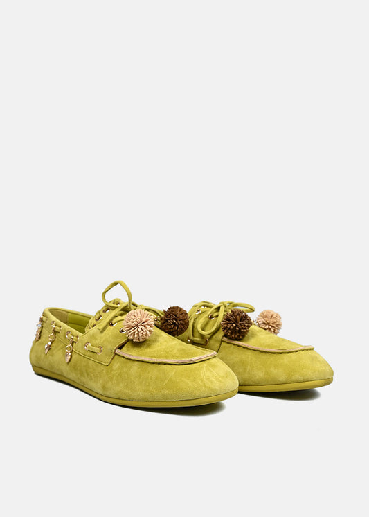 Nakuru Suede Loafer in Lime