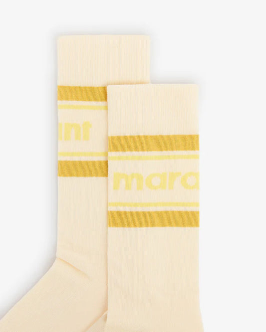 Donna Socks in Ecru Yellow