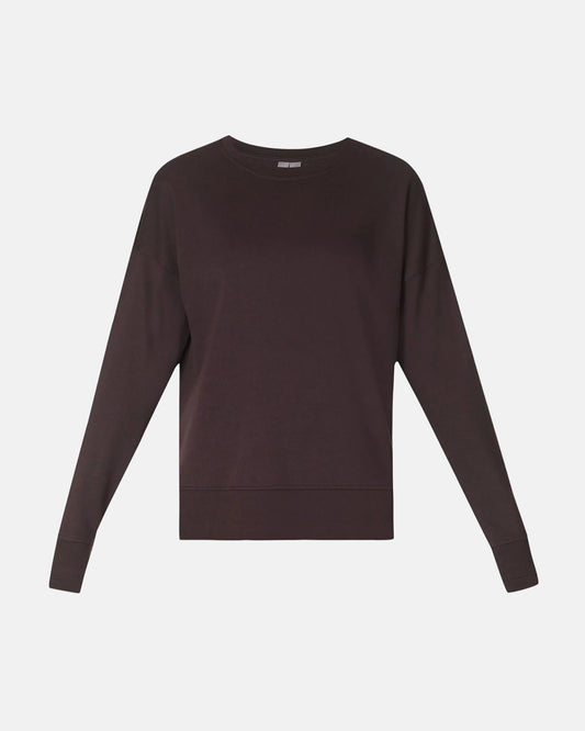 After Class Longline Sweatshirt in Sable Brown