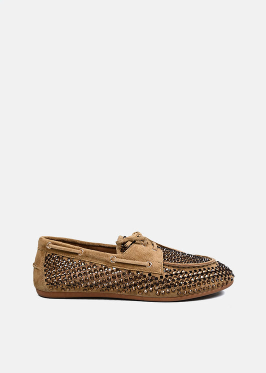 Emi Crochet Loafer in Camel