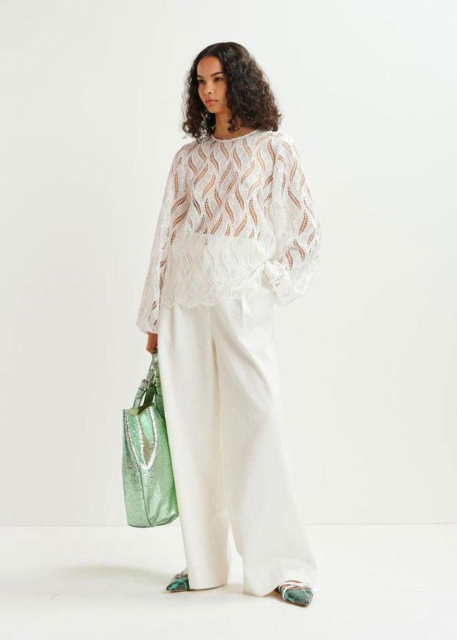 Hanover lace top white - Essentiel Antwerp