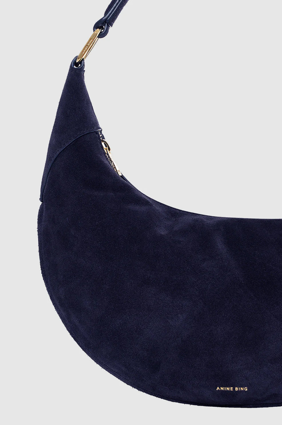 Kate Hobo Bag in Navy Suede