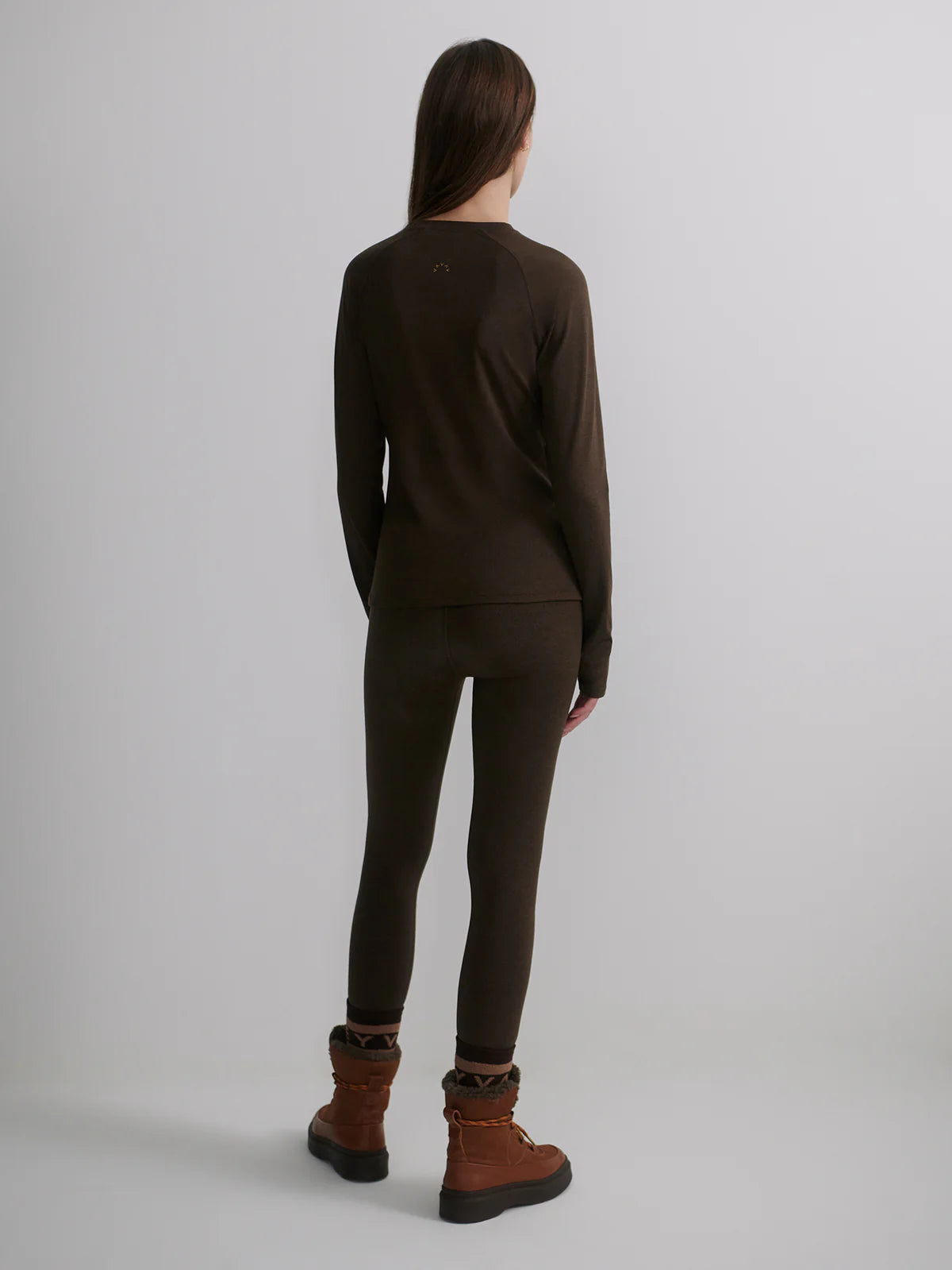 Always Warm Base Layer Leggings in Deep Chocolate Marl