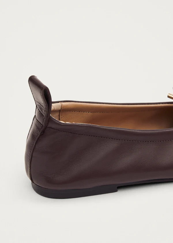 Rosalind Ballet Flats in Brown Leather