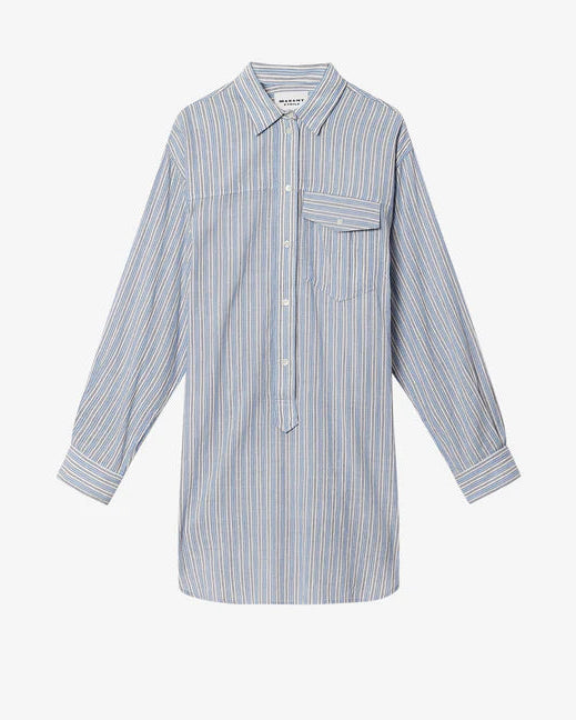 Laurane Dress in Blue Stripes