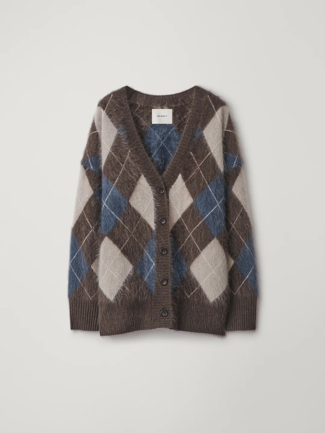 Elaria Cardigan in Wood Argyle Brushed