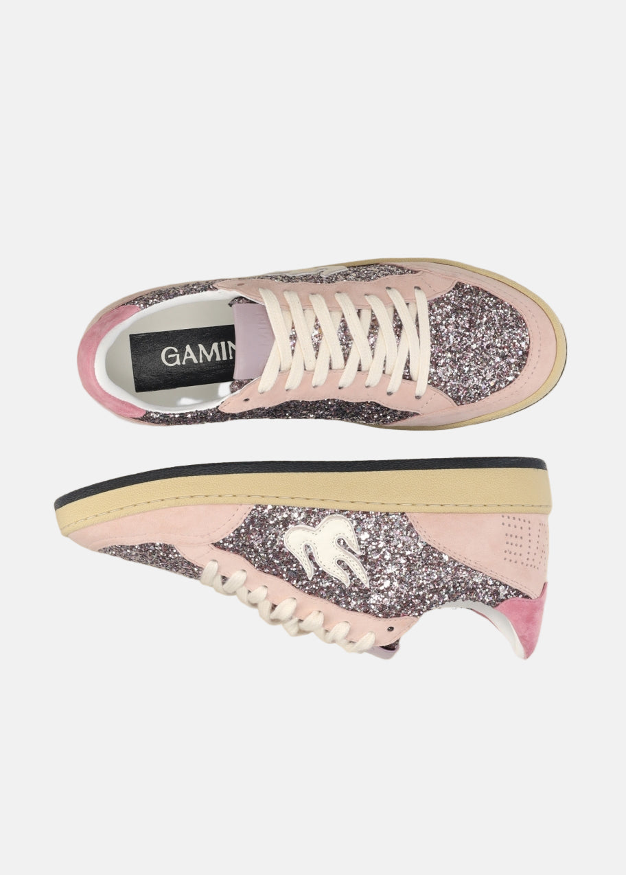 Gamin Sneakers in Glitter Pink