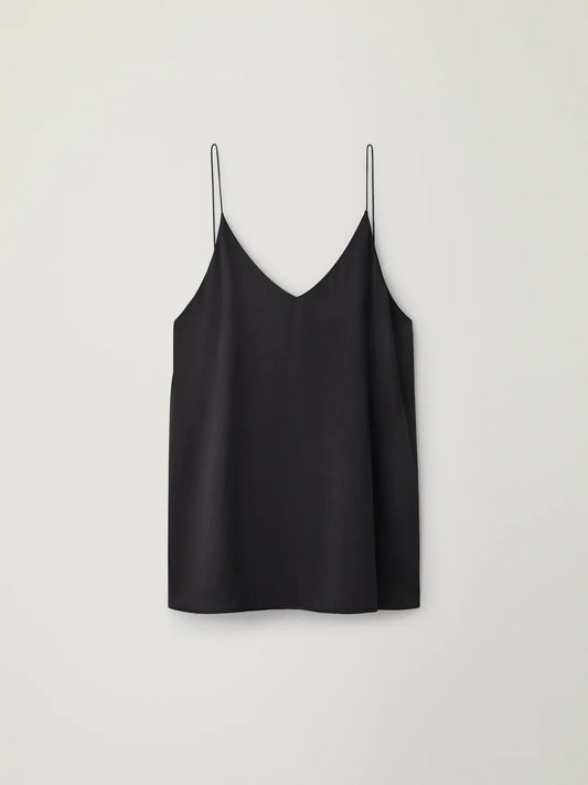 Silk Camisole Top in Midnight