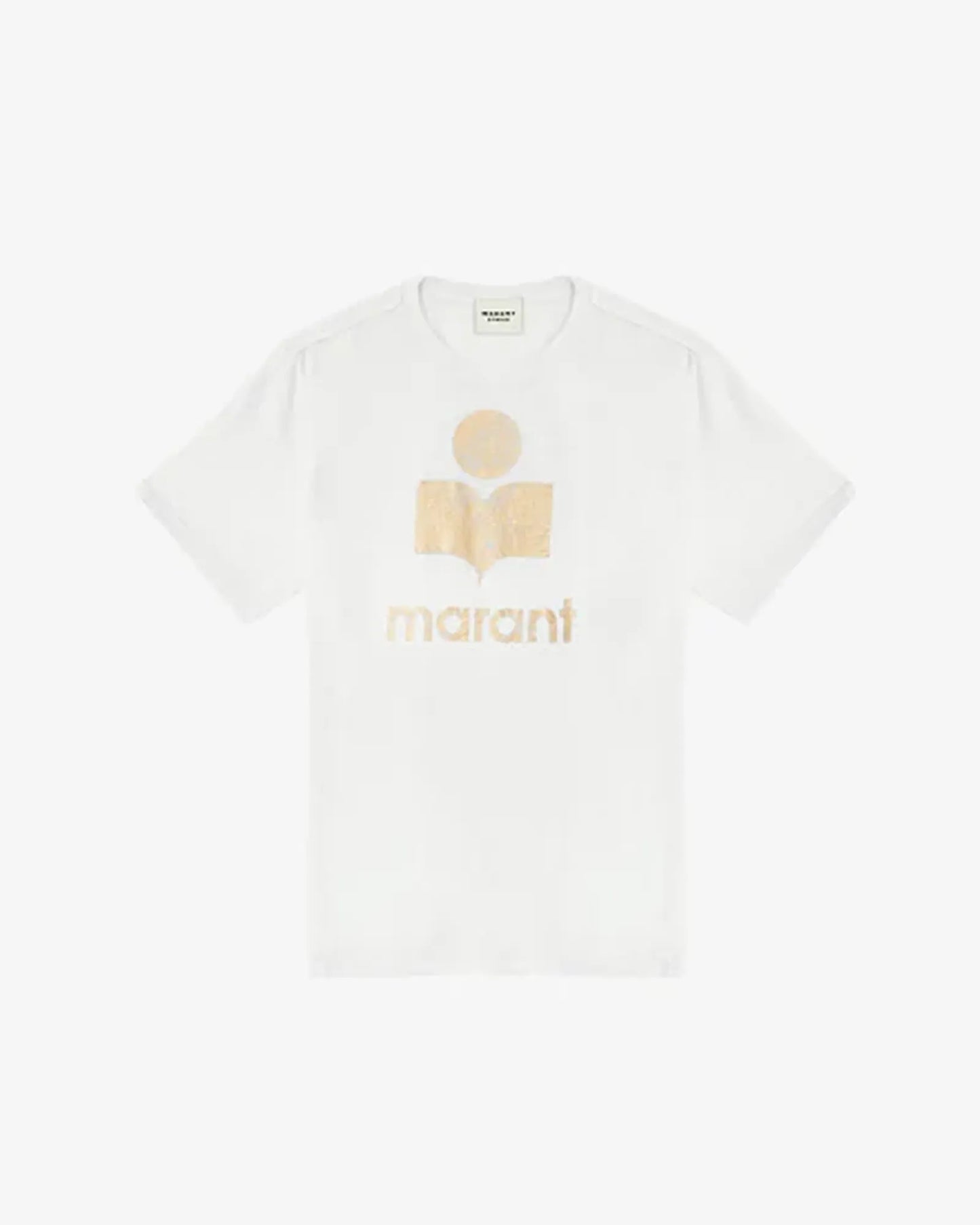 Zewel T-shirt in White/Light Gold