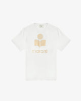 Zewel T-shirt in White/Light Gold