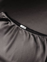 Silk Longuette Skirt in Brown