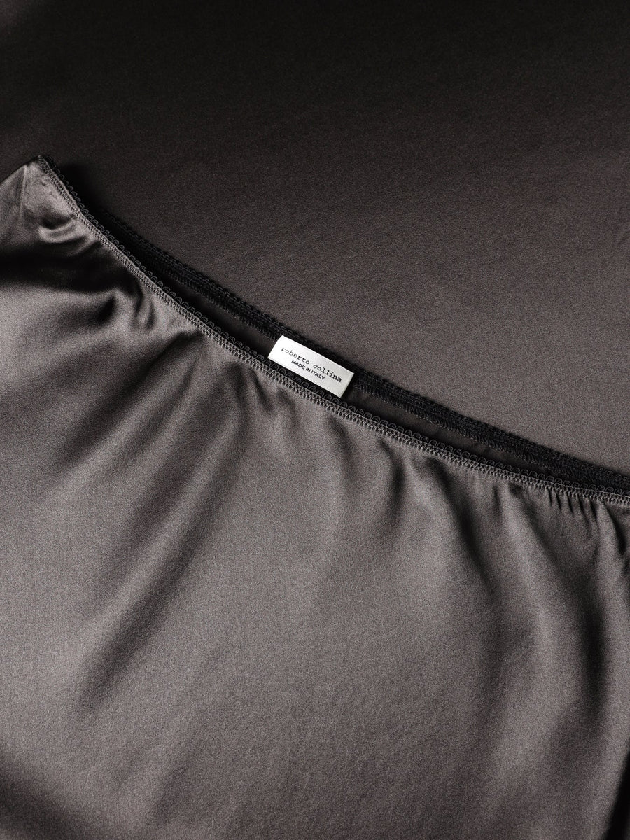 Silk Longuette Skirt in Brown