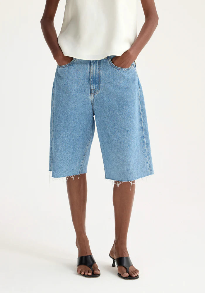 BAGGY FIT DENIM SHORTS BLUE- ROHE