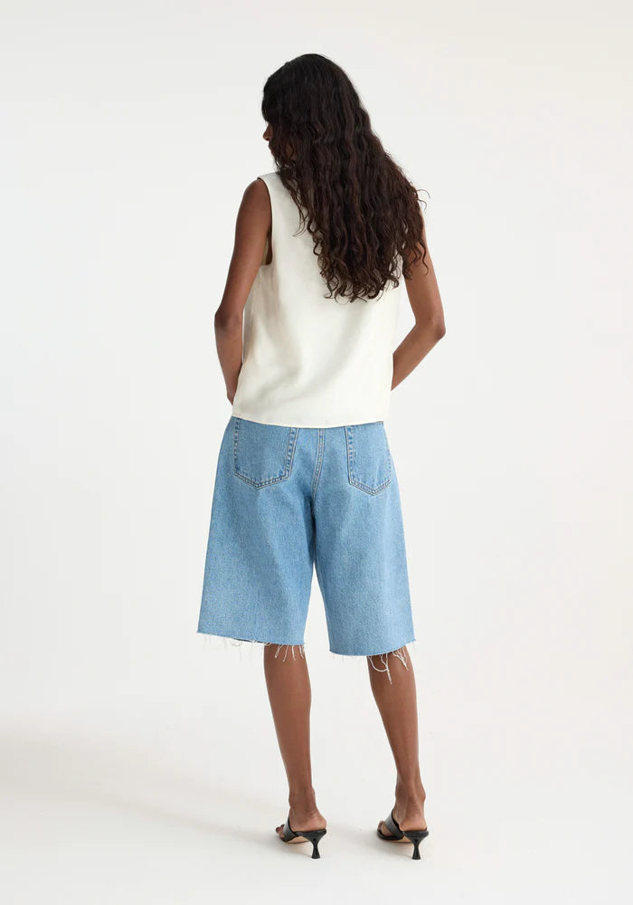 BAGGY FIT DENIM SHORTS BLUE- ROHE