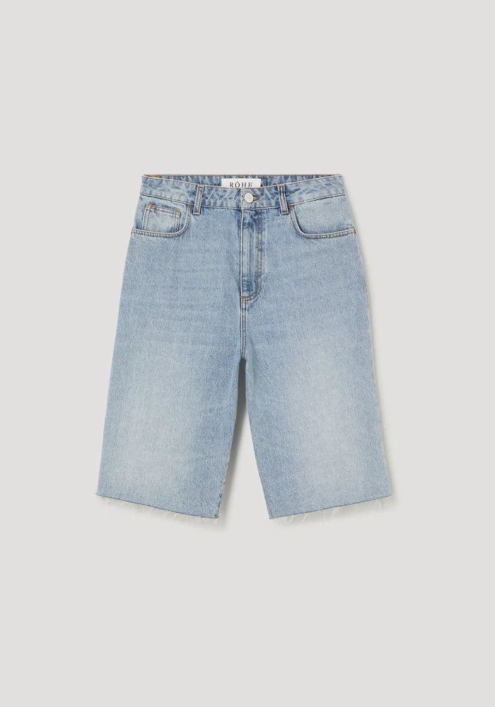 Baggy Fit Denim Shorts in Classic Blue