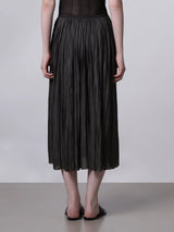 Plisse Midi Skirt in Brown