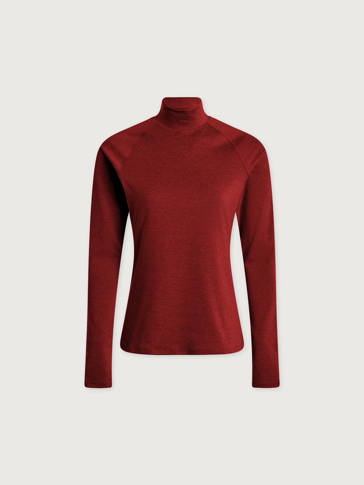 Always Warm Mock Neck Baselayer in Red Dahlia Marl