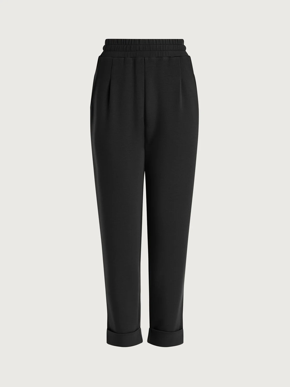 The Rolled Cuff Pant 25" in Black