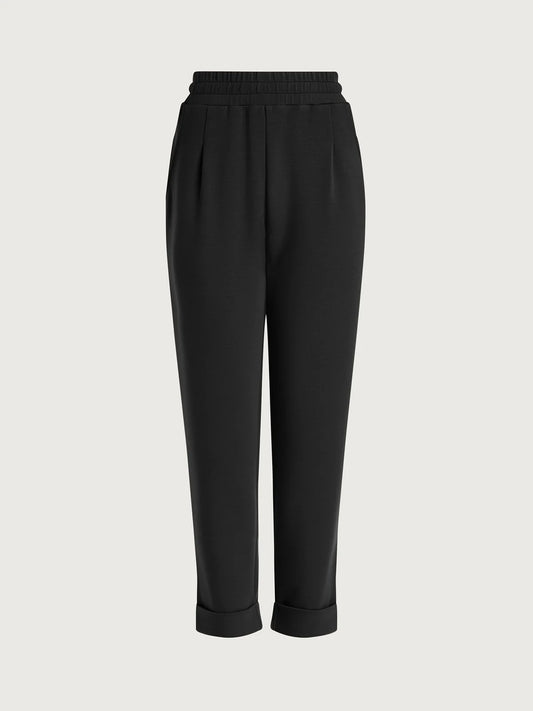 The Rolled Cuff Pant 25" in Black