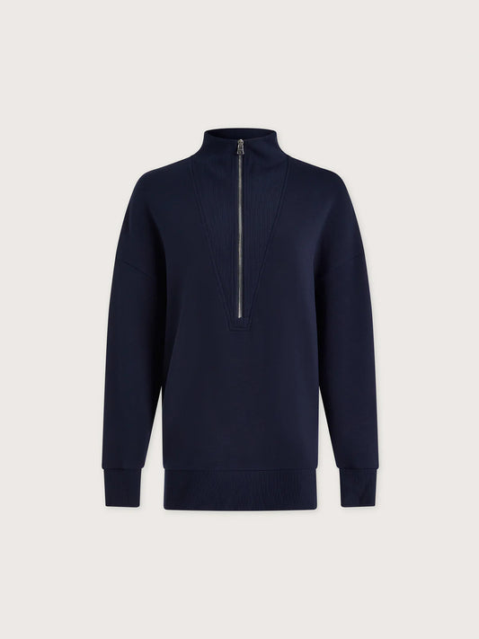 Masie Longline Sweat in Navy
