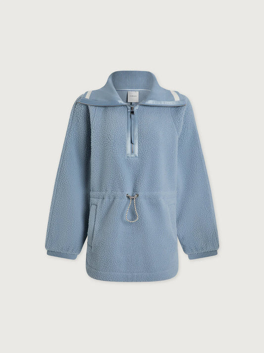 Ashby Half Zip Fleece in Ashley Blue