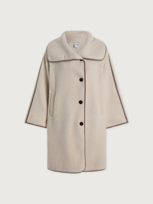 Clemence Sherpa Coat in Sandshell