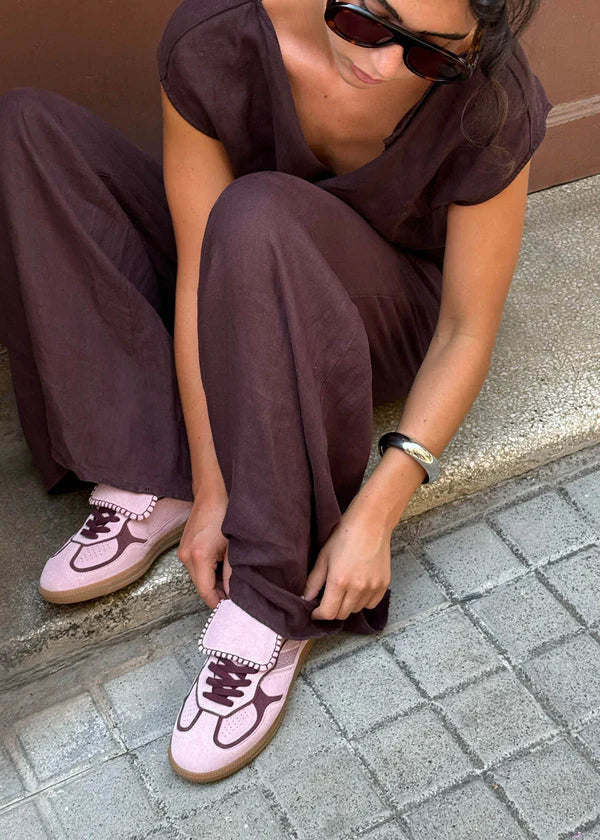 TB490 Club Suede Sneakers in Pink Leather
