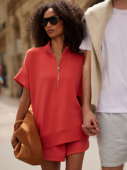 Ritchie Short Sleeve Sweat in Summer Fig