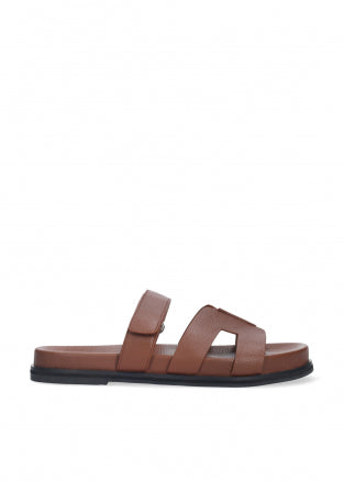 MINDY FLAT SANDAL - BROWN - BIBI LOU