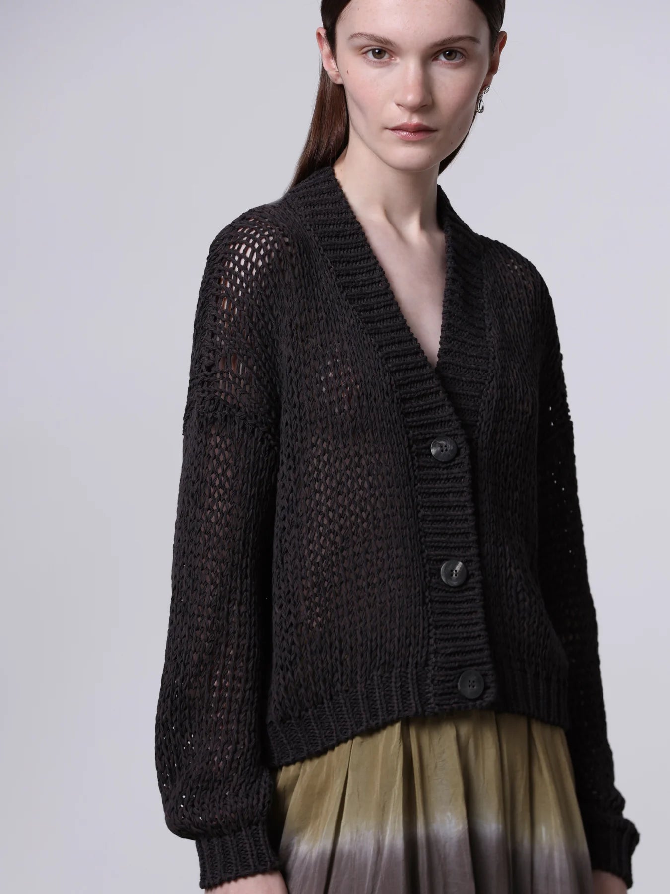 Boxy Cardigan in Brown