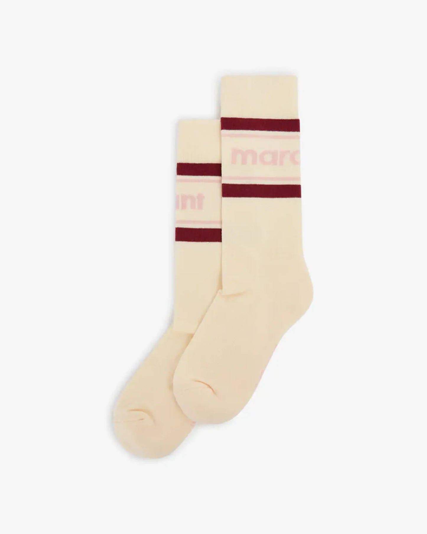 Donna Socks in Ecru Red