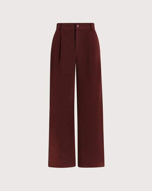 Floris Wide Leg Pant 29.5" in Red Dahlia