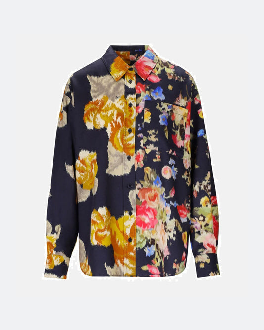 Oversized Shirt with Floral Print