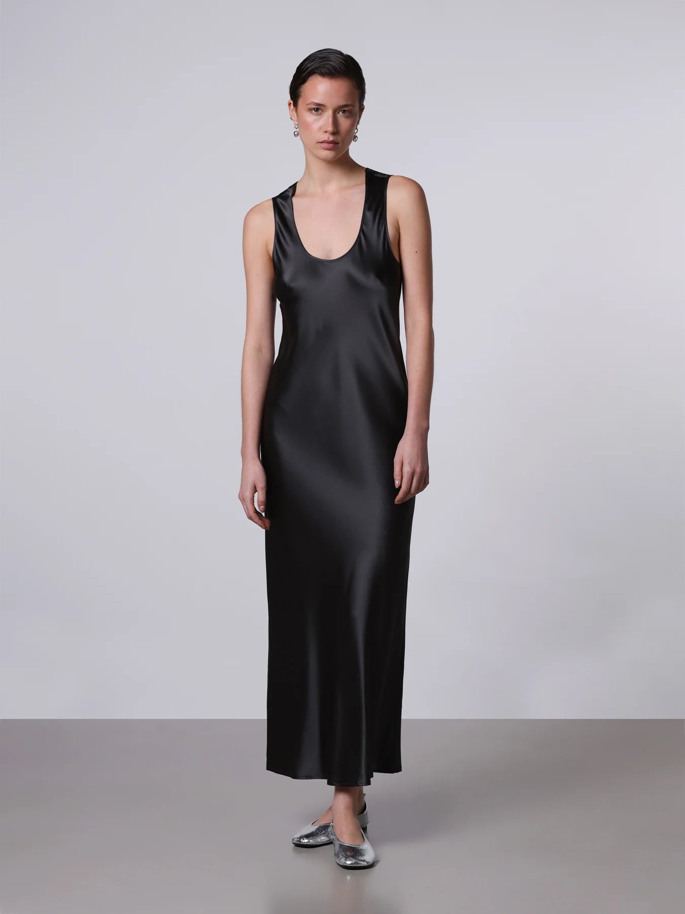 Silk Slipdress in Black