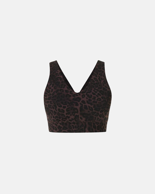 Ultimate Studio Yoga Voop Bra in Leopard Skin Print