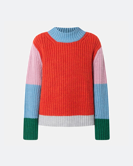 Colour Block Knitted Sweater