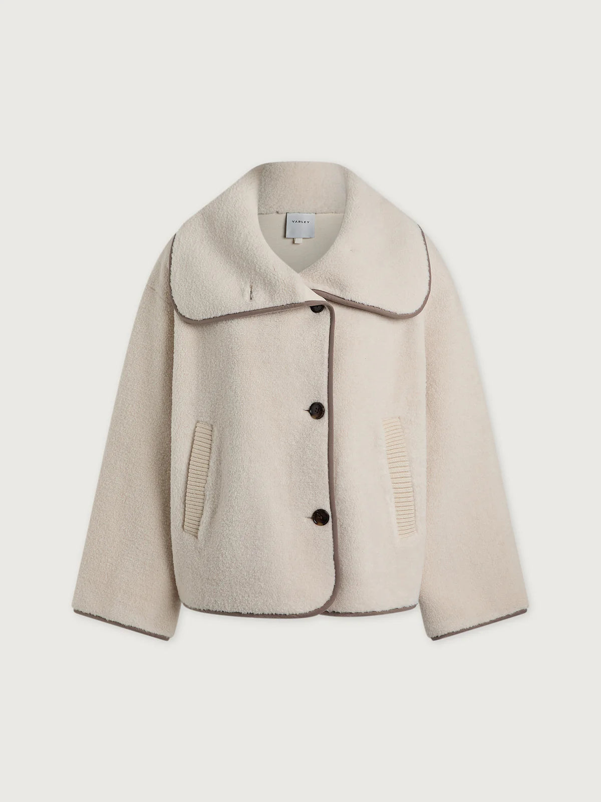 Romane Boxy Sherpa Jacket in Sandshell