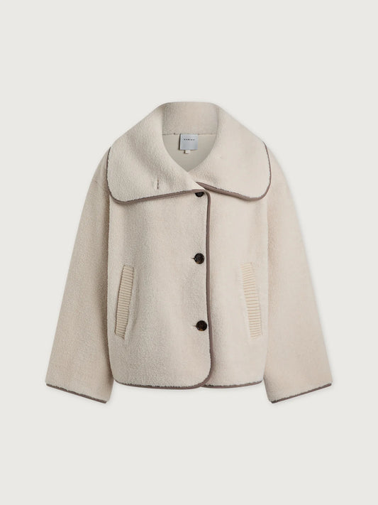 Romane Boxy Sherpa Jacket in Sandshell