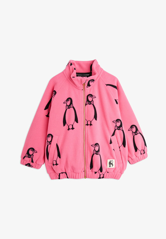 Penguin Fleece Jacket in Pink