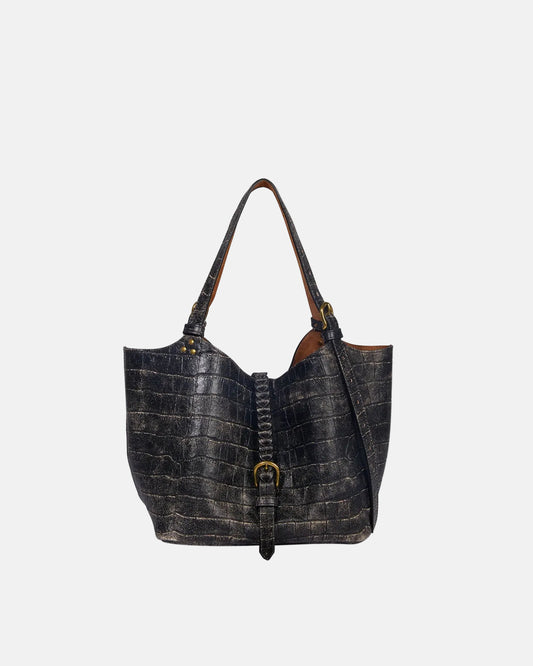 Joseph S Bag in Croco Print Mocha