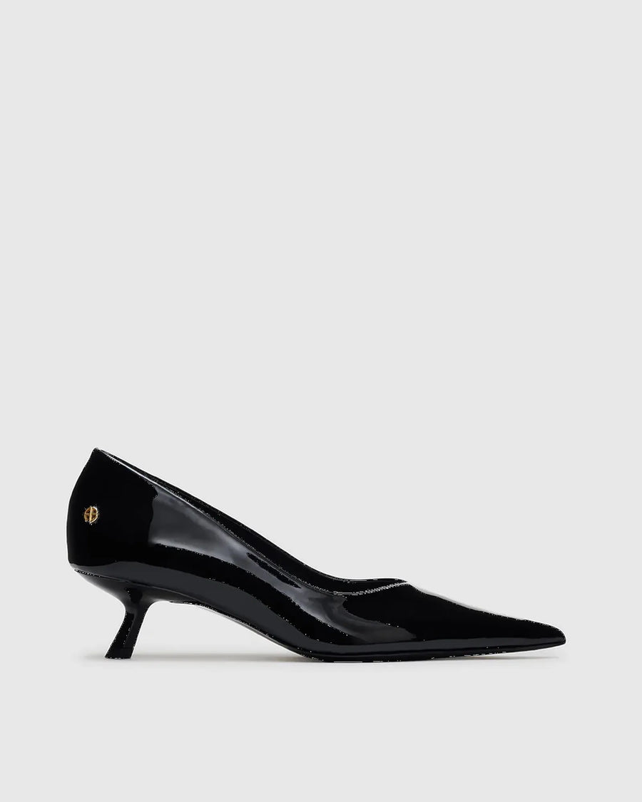 Hilda Slingback Pumps in Patent Black