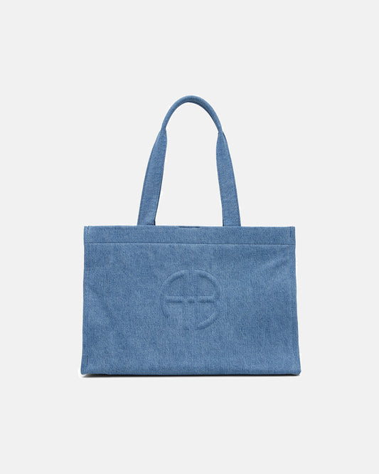 Lara Tote Bag in Cascade Blue